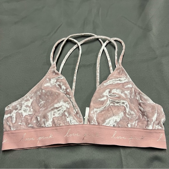 🌴Women’s PINK Victoria’s Secret Unlined Velvet Bralette - Picture 5 of 10